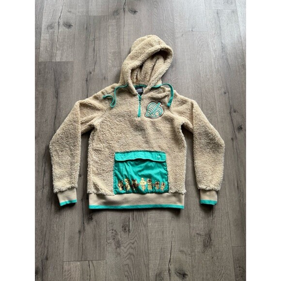Animal Crossing Nintendo Box Lunch Hoodie Size XS Beige - Picture 1 of 6